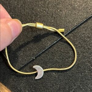 Madewell Gold Tone and Silver Crescent Moon Bracelet